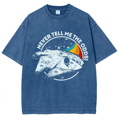 Never Tell Me the Retro Odds Vintage Distressed T-shirt
