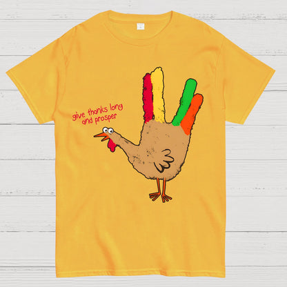 Give Thanks Live Well and Thrive Geek T-Shirt