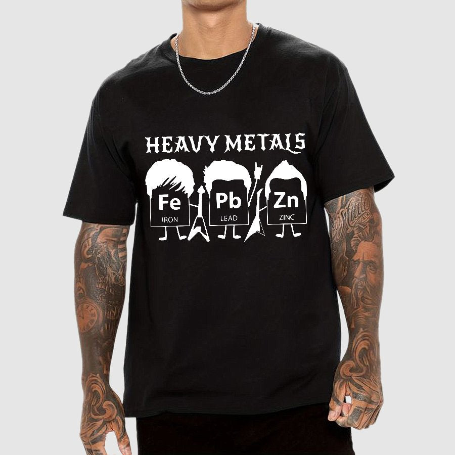 Saying Heavy Metals Rocks Chemistry Gift, Science Teacher Geek T-Shirt