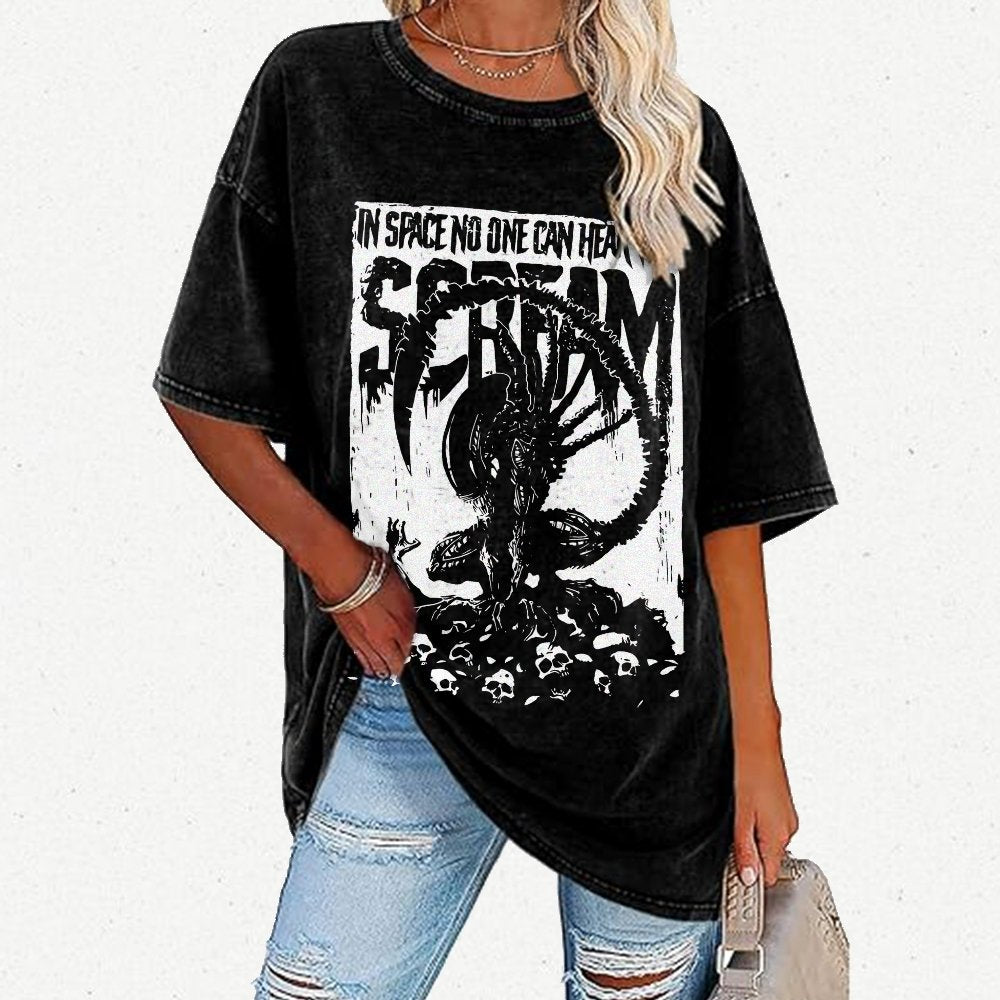 In Space No One Can Hear You Vintage Distressed T-shirt
