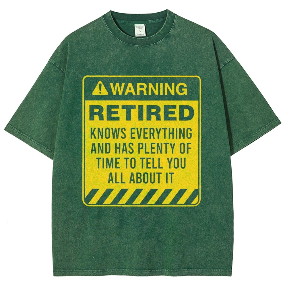 Retired Warning Vintage Distressed T-shirt