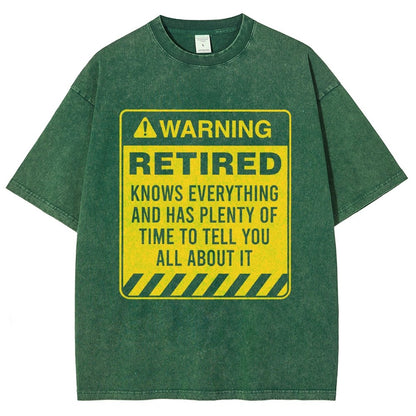 Retired Warning Vintage Distressed T-shirt