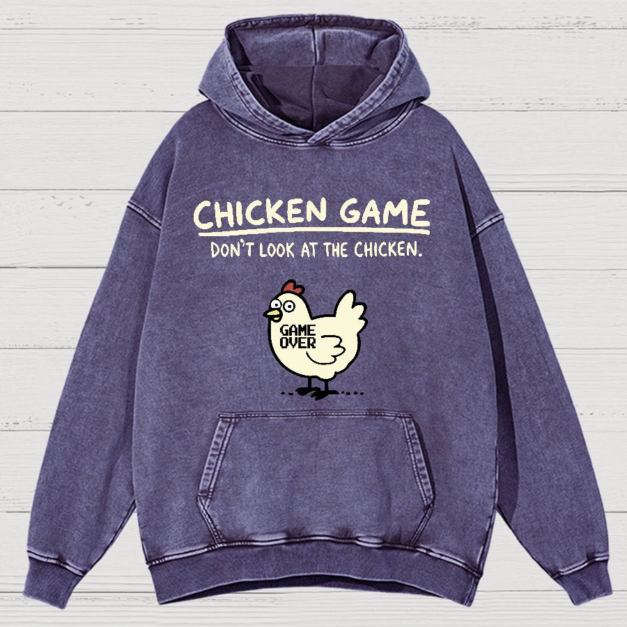 Chicken Game Vintage Distressed Hoodie