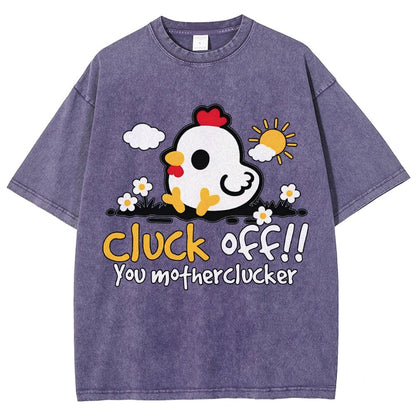 Cluck off Vintage Distressed T-shirt