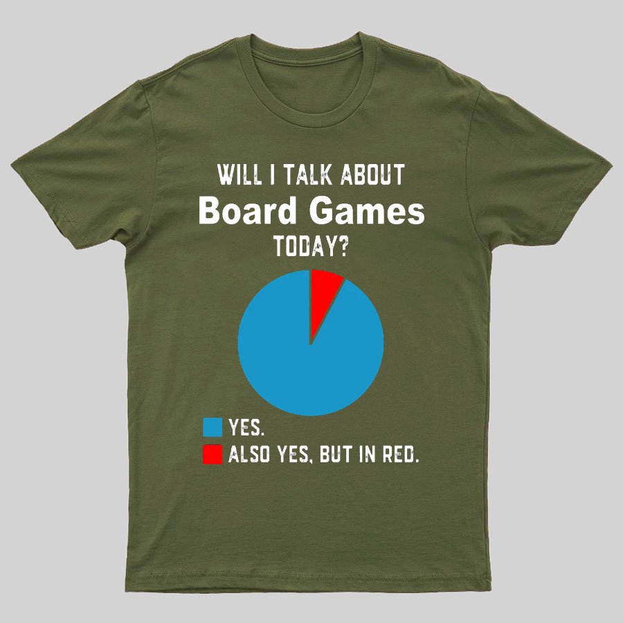 Will I Talk About Board Games Today Geeky T-Shirt