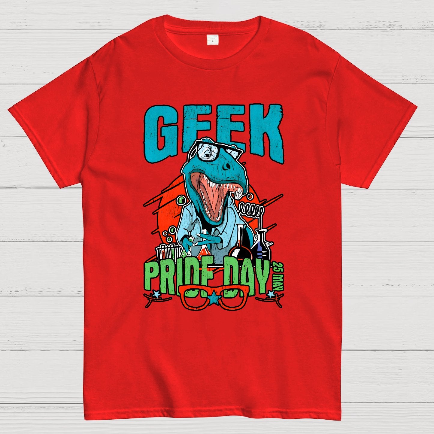 Geek Pride Day Dinosaur Rex Geek T-Shirt