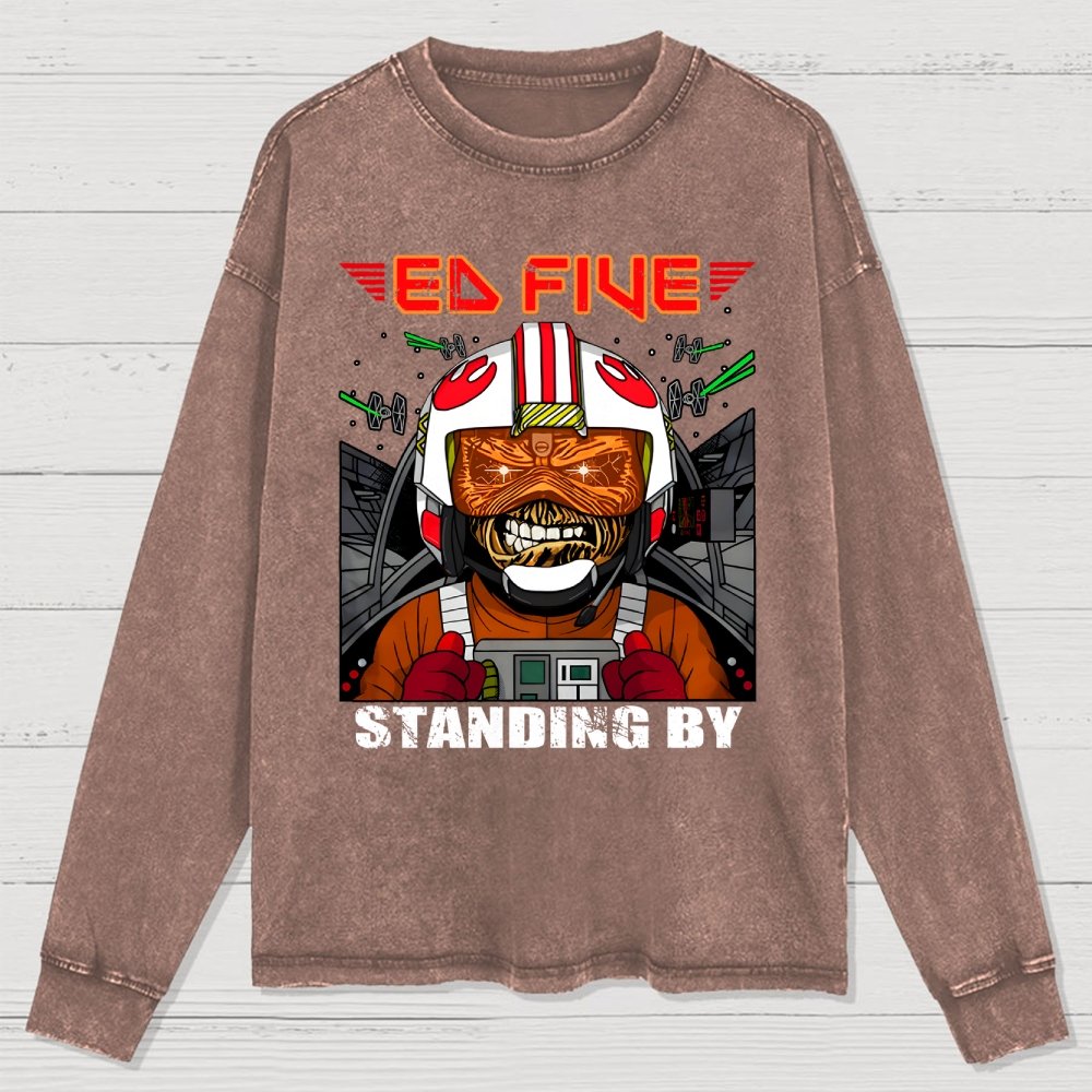 Ed Five Standing By Washed Long Sleeve Tee