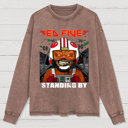 Ed Five Standing By Washed Long Sleeve Tee