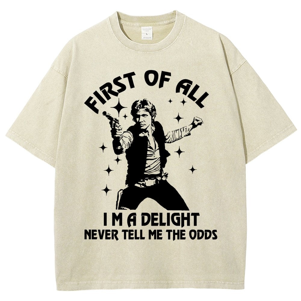 First Of All I'm A Delight Vintage Distressed T-shirt