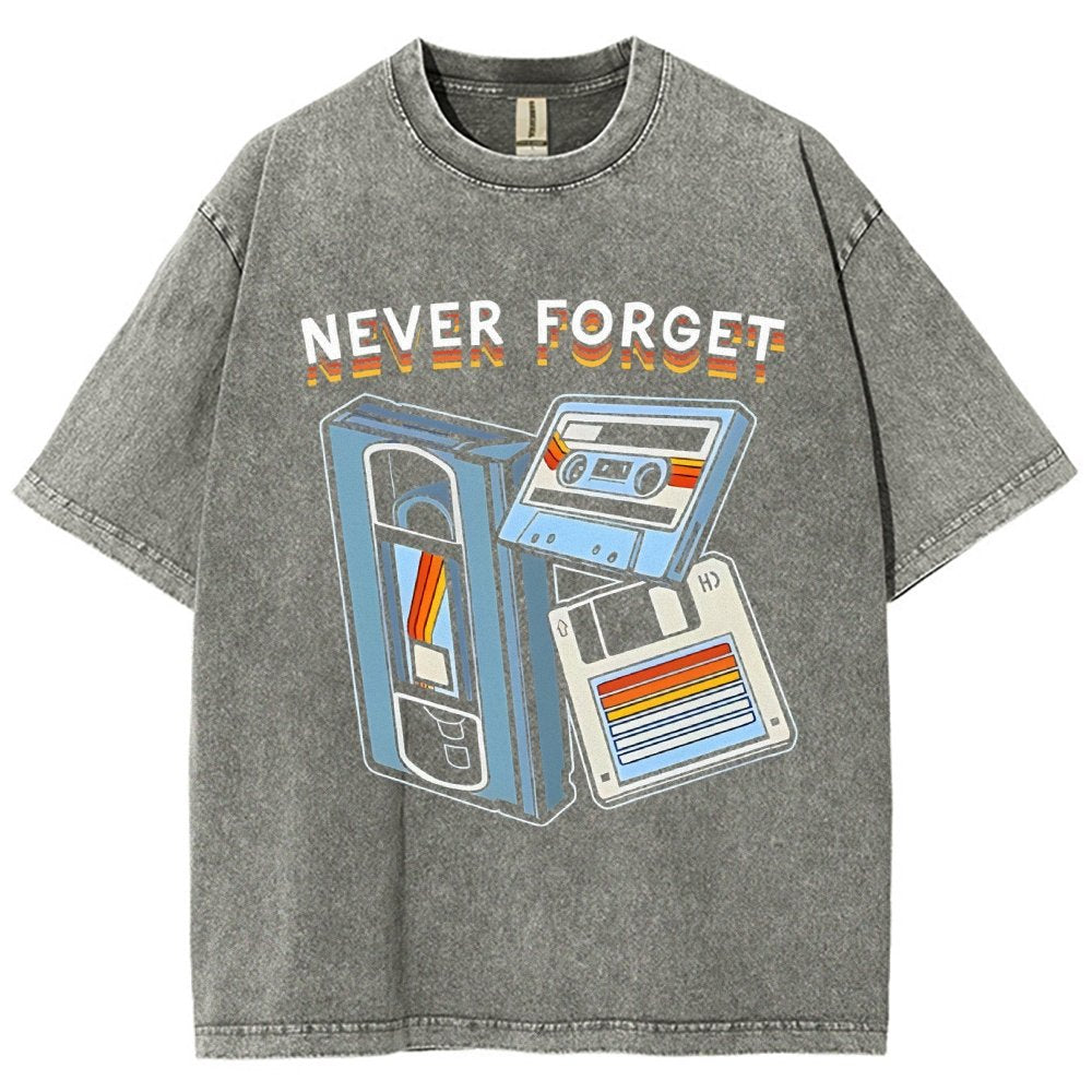 Never Forget Graphic Vintage Distressed T-shirt