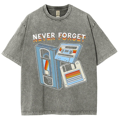 Never Forget Graphic Vintage Distressed T-shirt