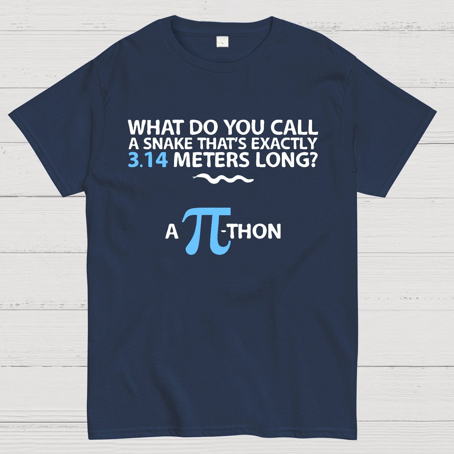 Funny Math Humor Snake Reptile 3.14 Pi Students Kids Geek T-Shirt