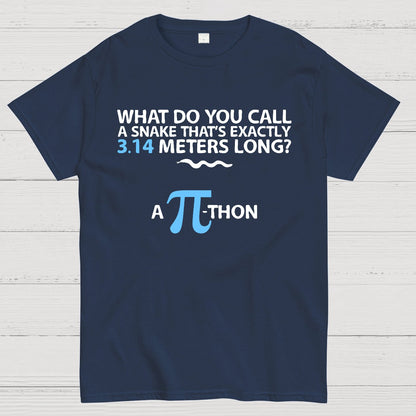 Funny Math Humor Snake Reptile 3.14 Pi Students Kids Geek T-Shirt