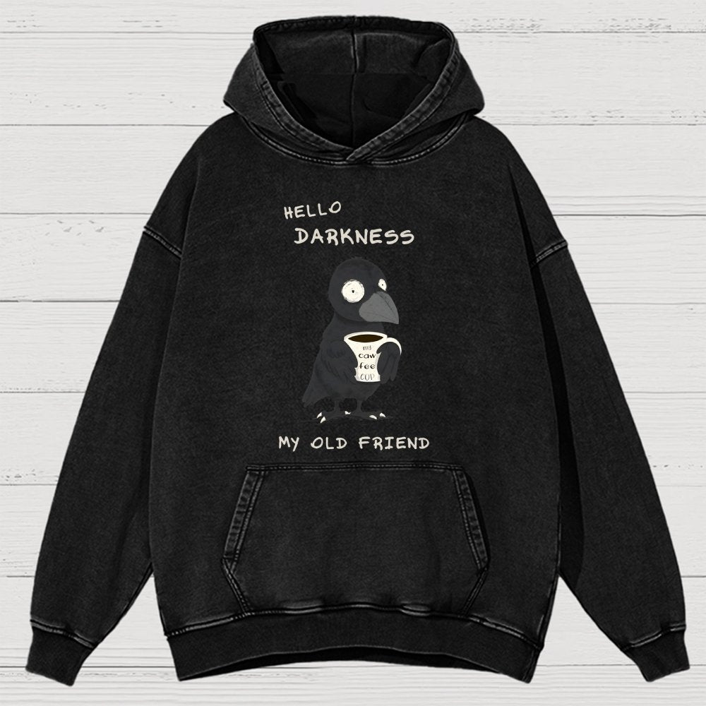 Hello Darkness Vintage Distressed Hoodie