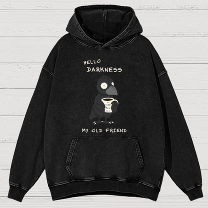 Hello Darkness Vintage Distressed Hoodie