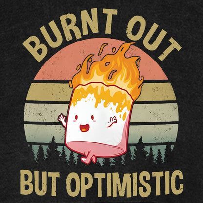 Burnt Out But Optimistic Vintage Distressed Hoodie