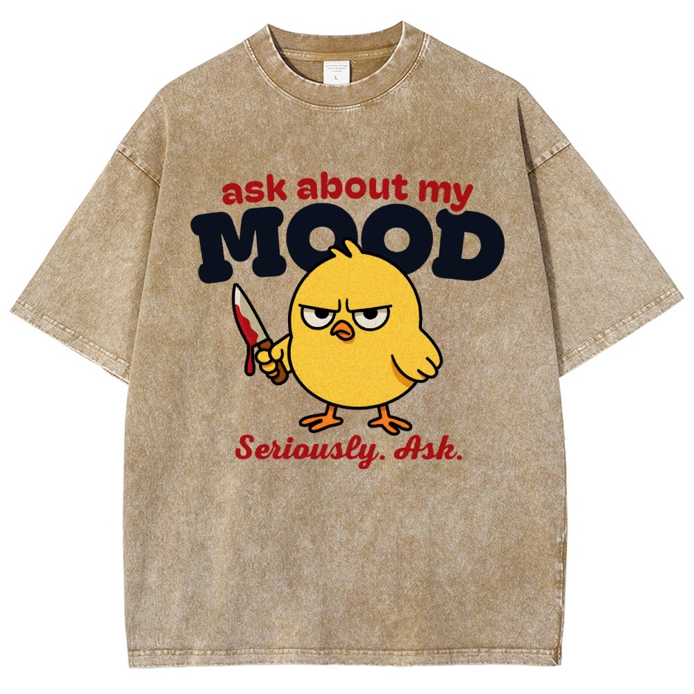 Ask About My Mood Vintage Distressed T-shirt