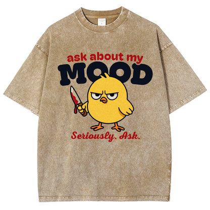 Ask About My Mood Vintage Distressed T-shirt