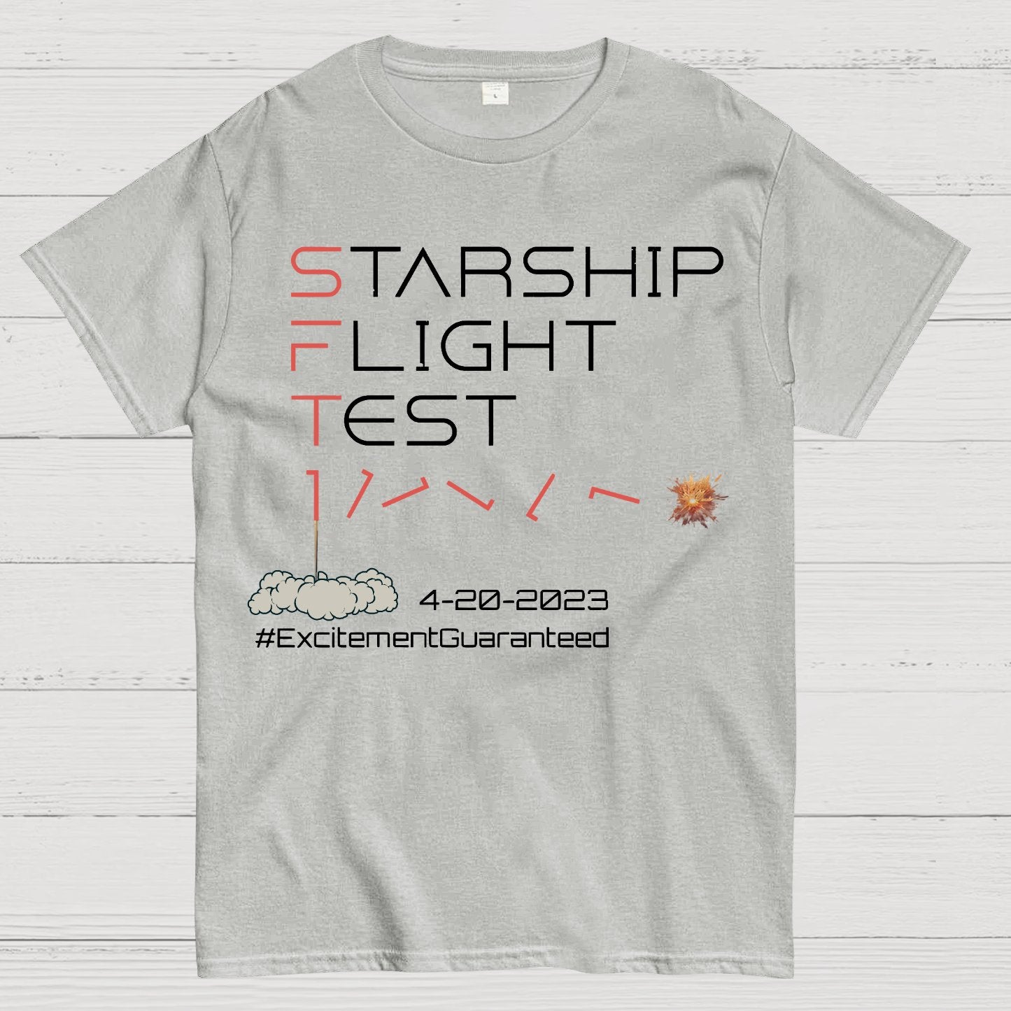 Starship Flight Test Milestone SFT1 Geek T-Shirt