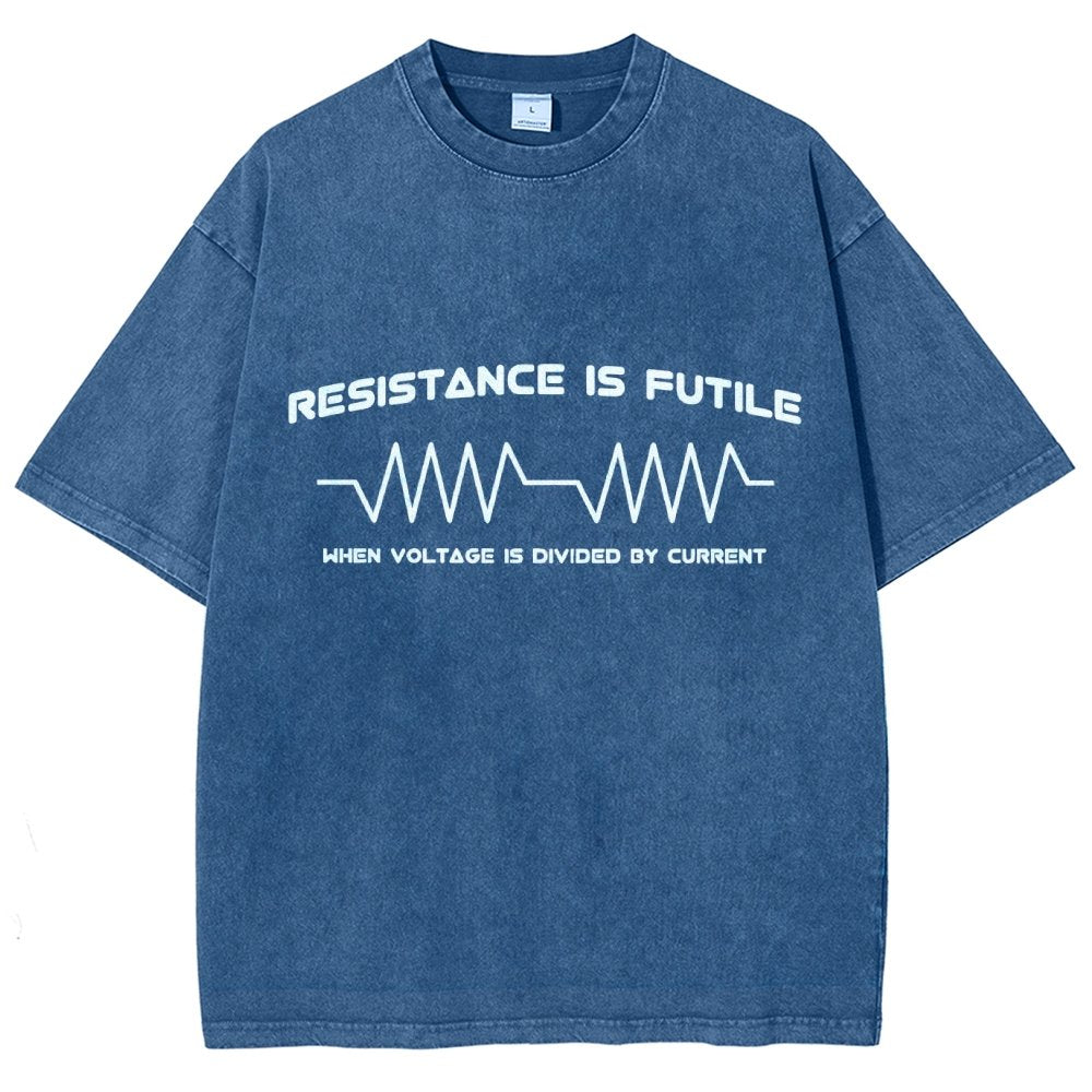 Resistance is Futile When Voltage is Divided By Current Vintage Distressed T-shirt