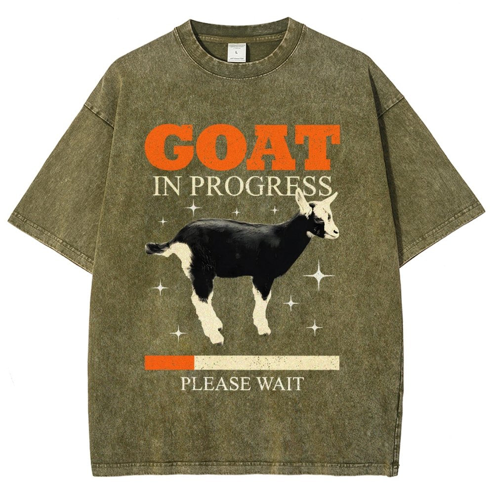 Goat In Progress Vintage Distressed T-shirt