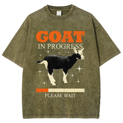 Goat In Progress Vintage Distressed T-shirt