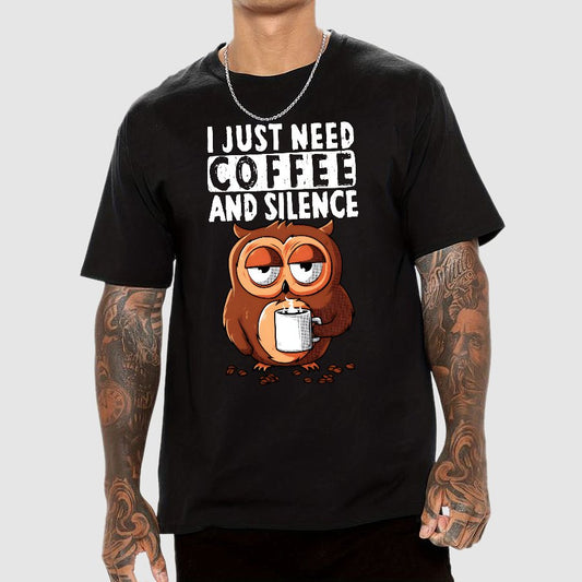 Coffee and Silence Geek T-Shirt