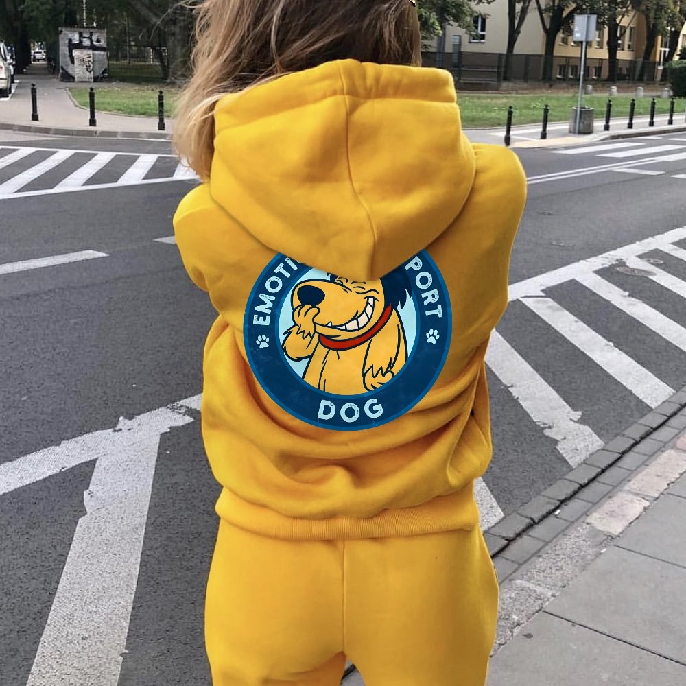 Dog Support Or Not? Printed Back Unisex Cotton Hoodie