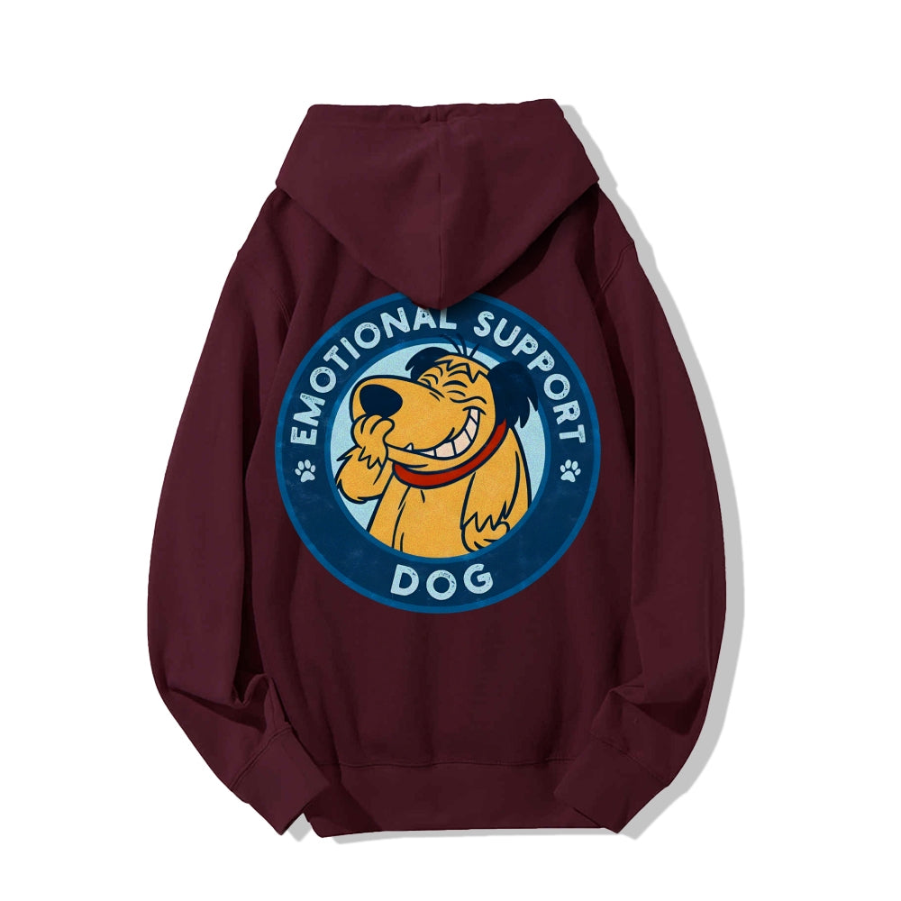 Dog Support Or Not? Printed Back Unisex Cotton Hoodie
