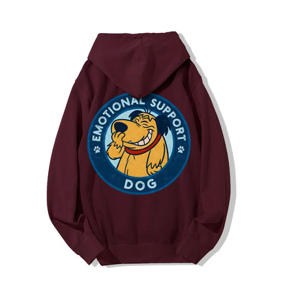 Dog Support Or Not? Printed Back Unisex Cotton Hoodie