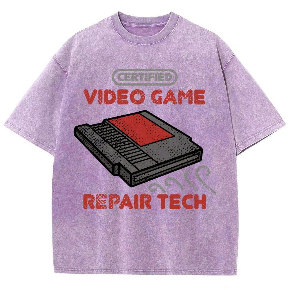Video Game Repair Tech Vintage Distressed T-shirt