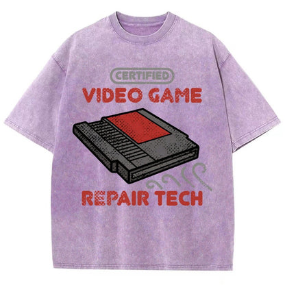 Video Game Repair Tech Vintage Distressed T-shirt