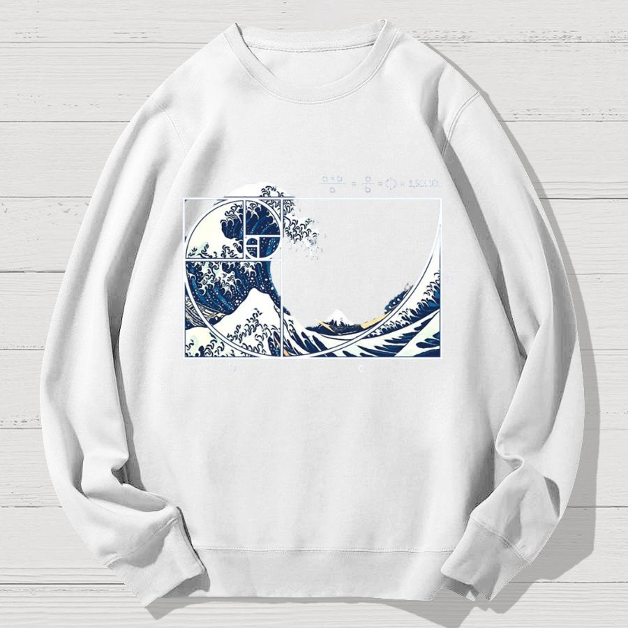 The Great Fibonacci Wave Science Geek Cotton Sweatshirt