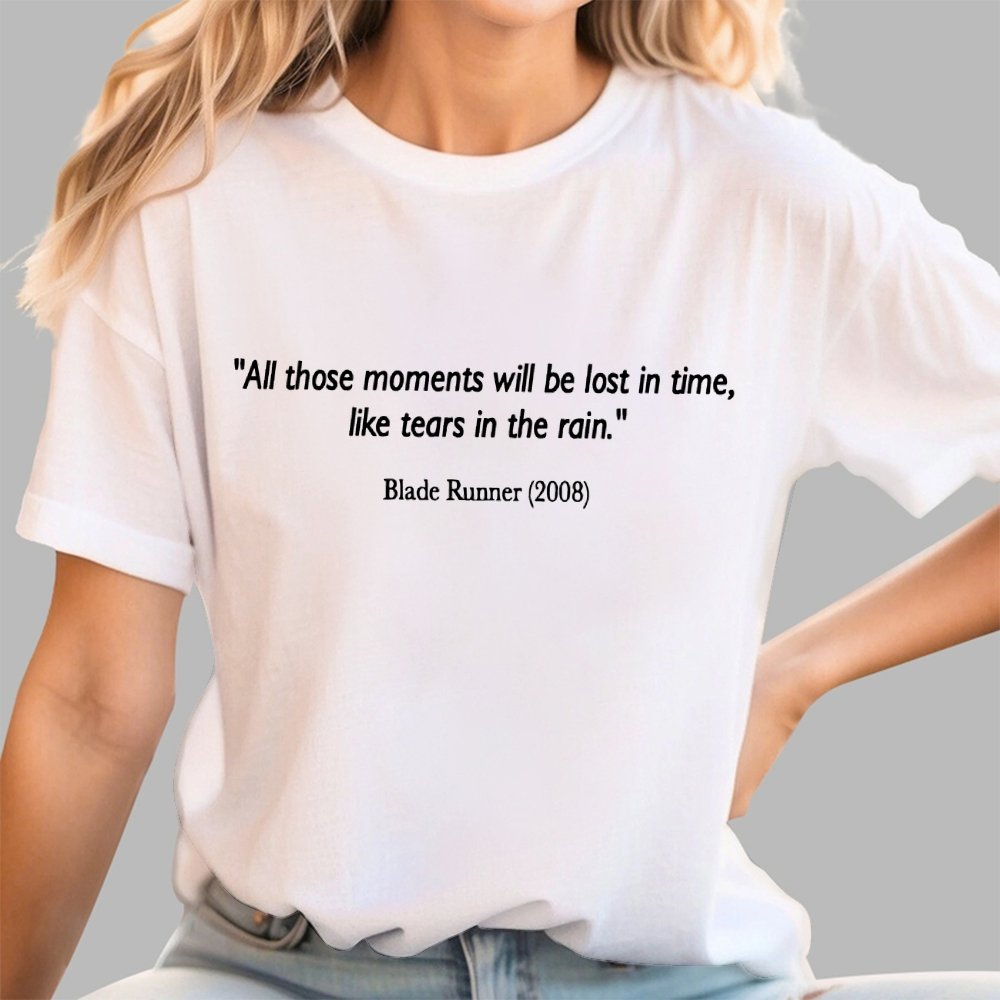 All those moments will be lost in time, like tears in rain. Geek T-Shirt