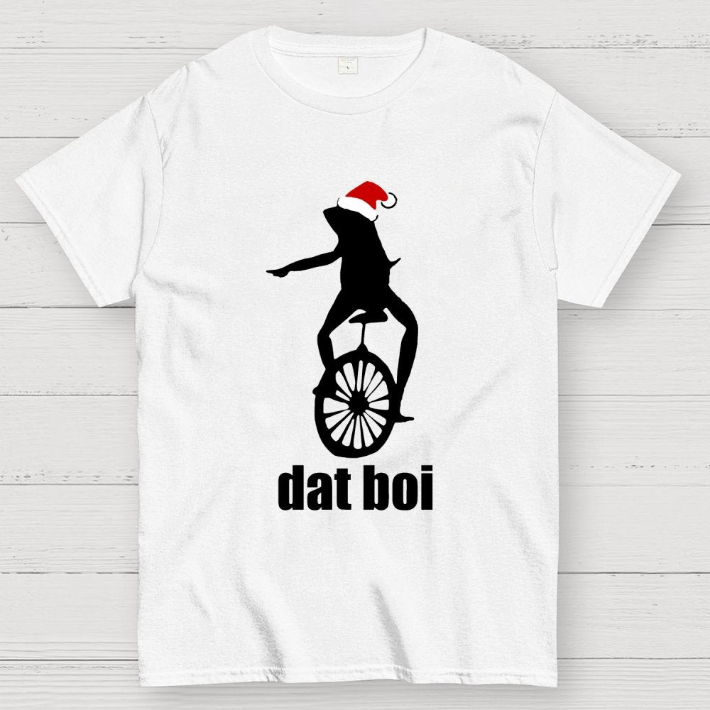 Christmas Here Comes Dat Boi Waddup Meme Geek T-Shirt