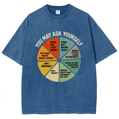 You-May-Ask-Yourself Vintage Distressed T-shirt