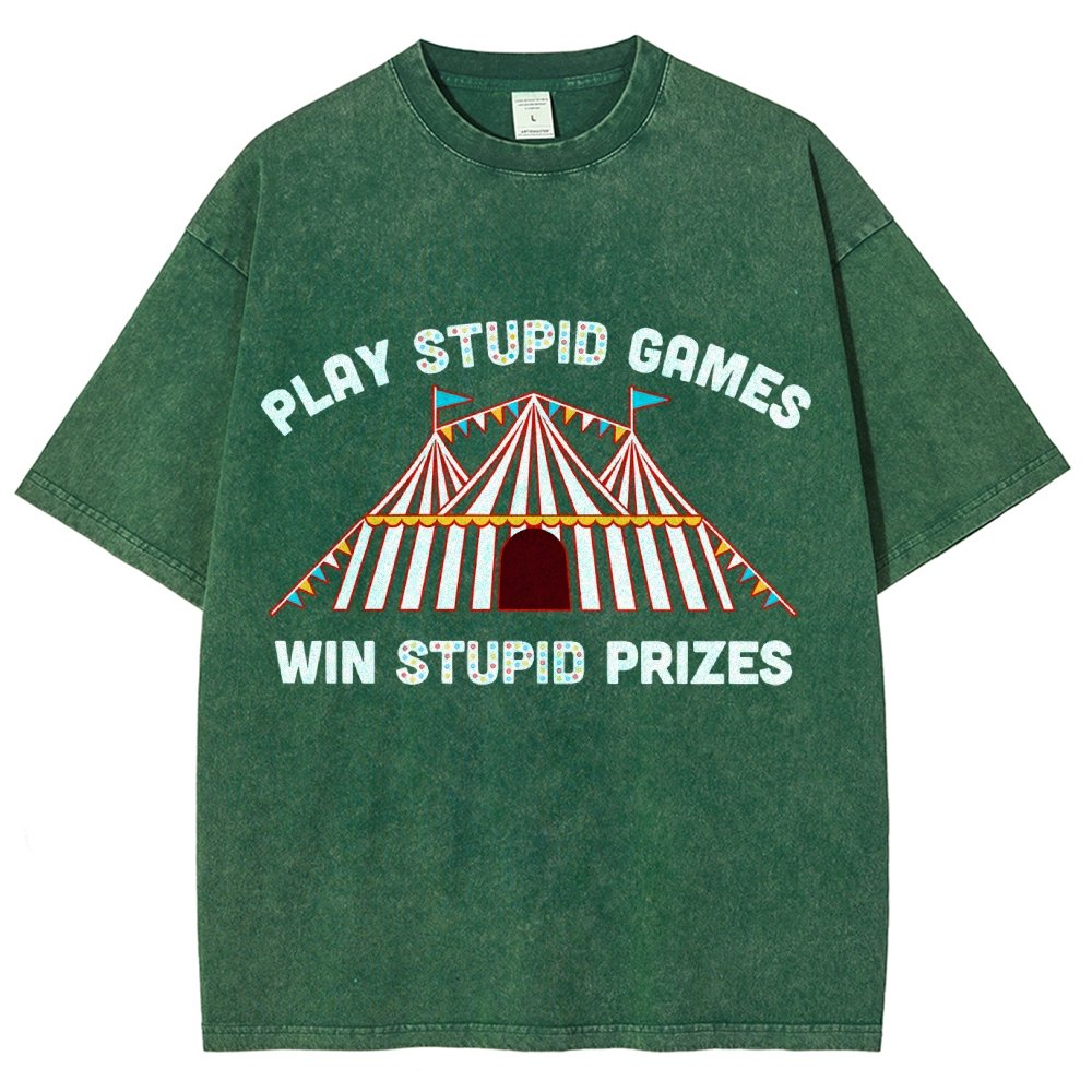 Play Stupid Games Vintage Distressed T-shirt