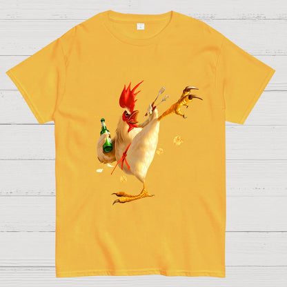 Fighting Chickens Funny Geek T-Shirt