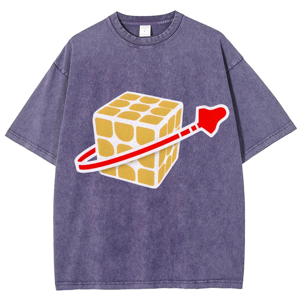 Cubeman Vintage Distressed T-shirt