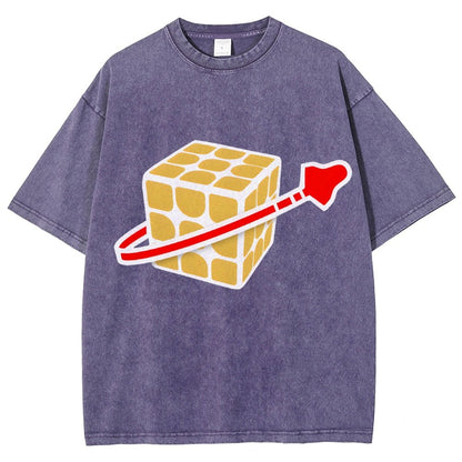 Cubeman Vintage Distressed T-shirt
