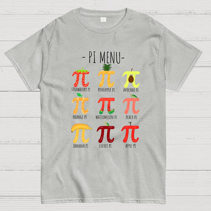 Pi Menu Math Teacher Nerd T-Shirt