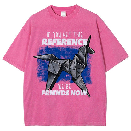 Origami Dreams Vintage Distressed T-shirt