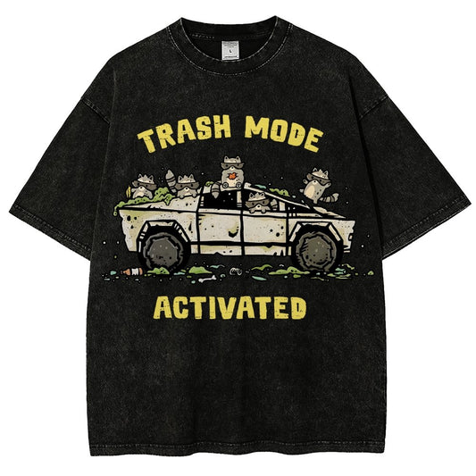 Trash Mode Activated Vintage Distressed T-shirt