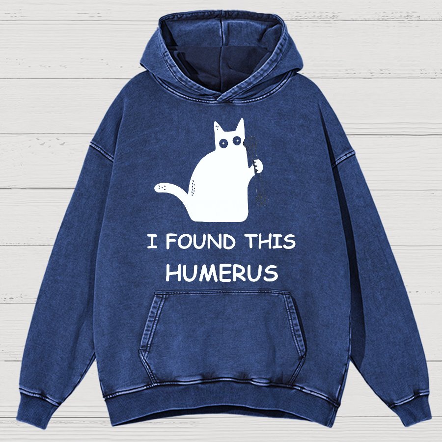 I Found This Humerus Nerdy Vintage Distressed Hoodie