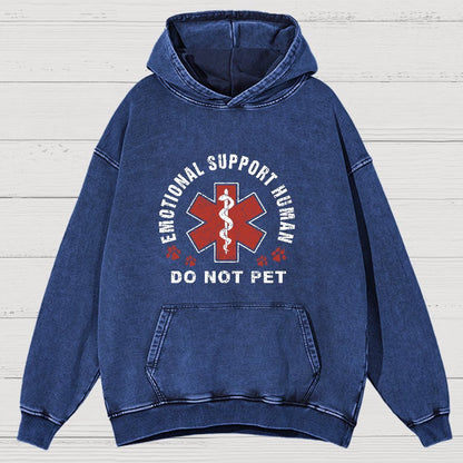 Emotional Support Human Vintage Distressed Hoodie