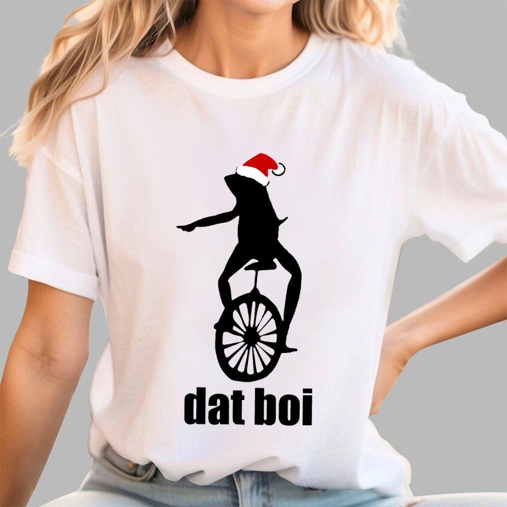 Christmas Here Comes Dat Boi Waddup Meme Geek T-Shirt