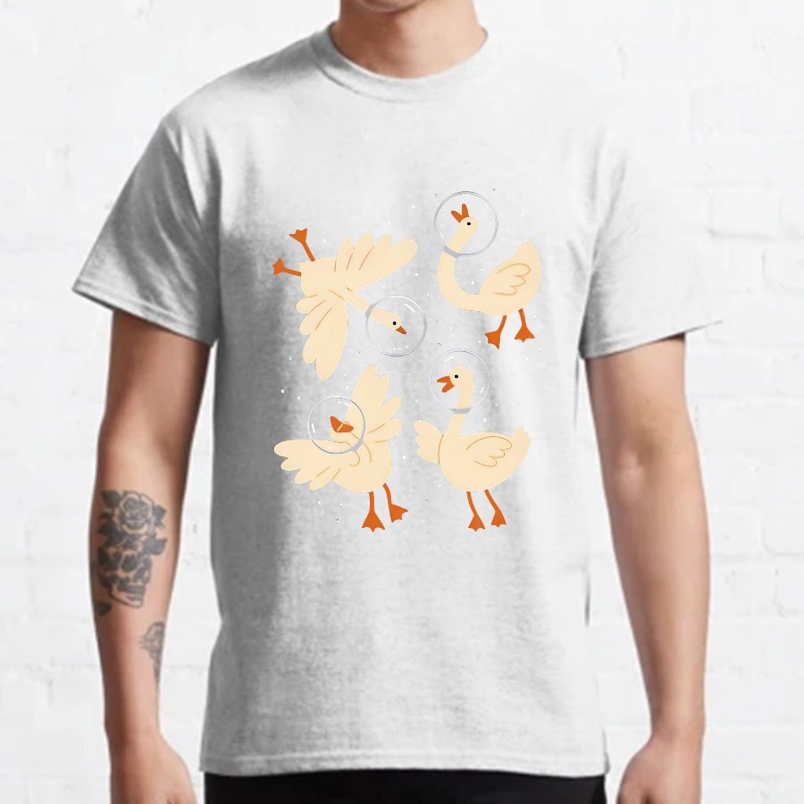 Geese In Space Nerdy T-Shirt