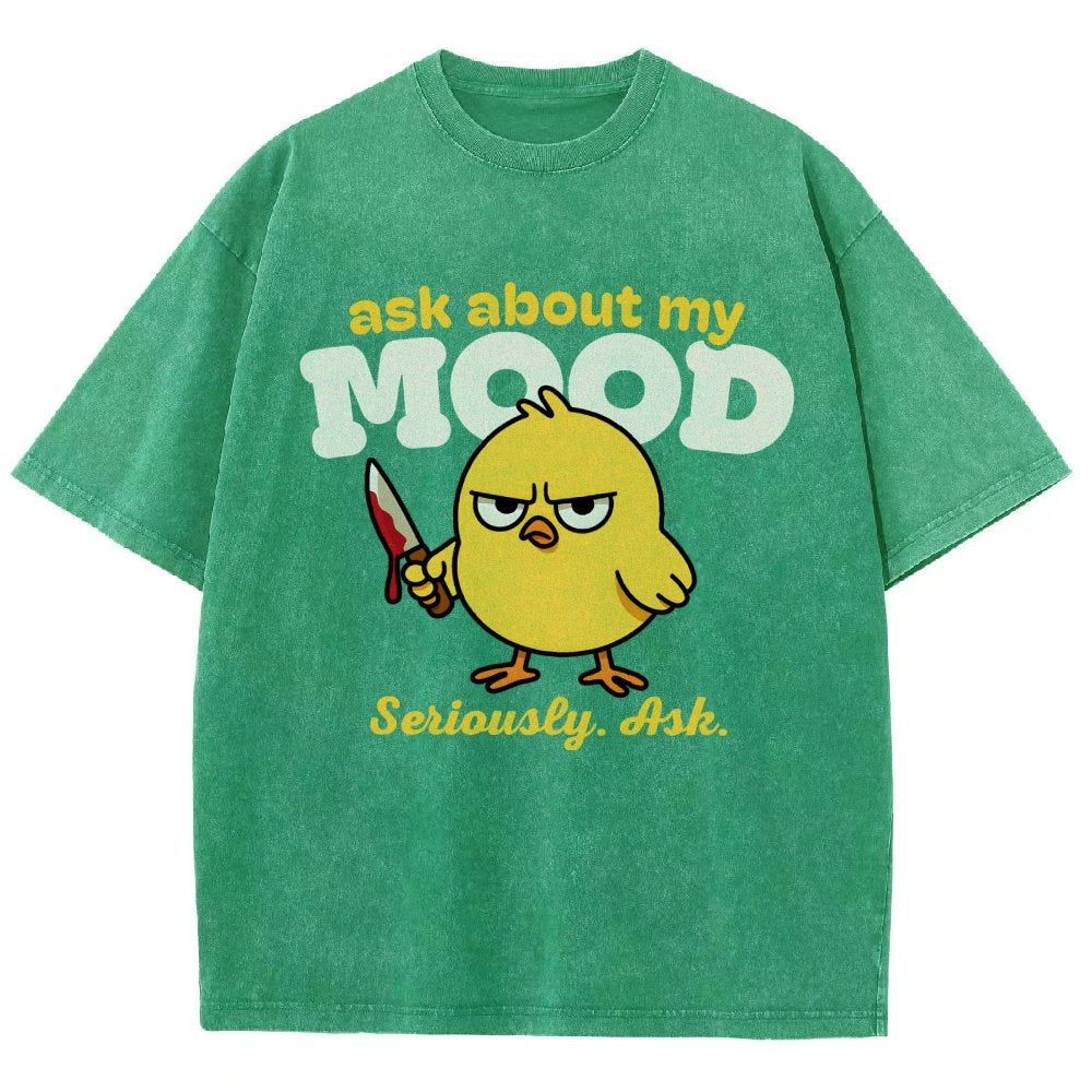 Ask About My Mood Vintage Distressed T-shirt