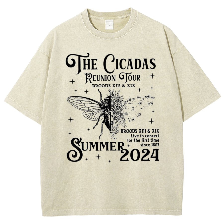 The Cicadas Reunion Tour Summer 2024 Vintage Distressed T-shirt