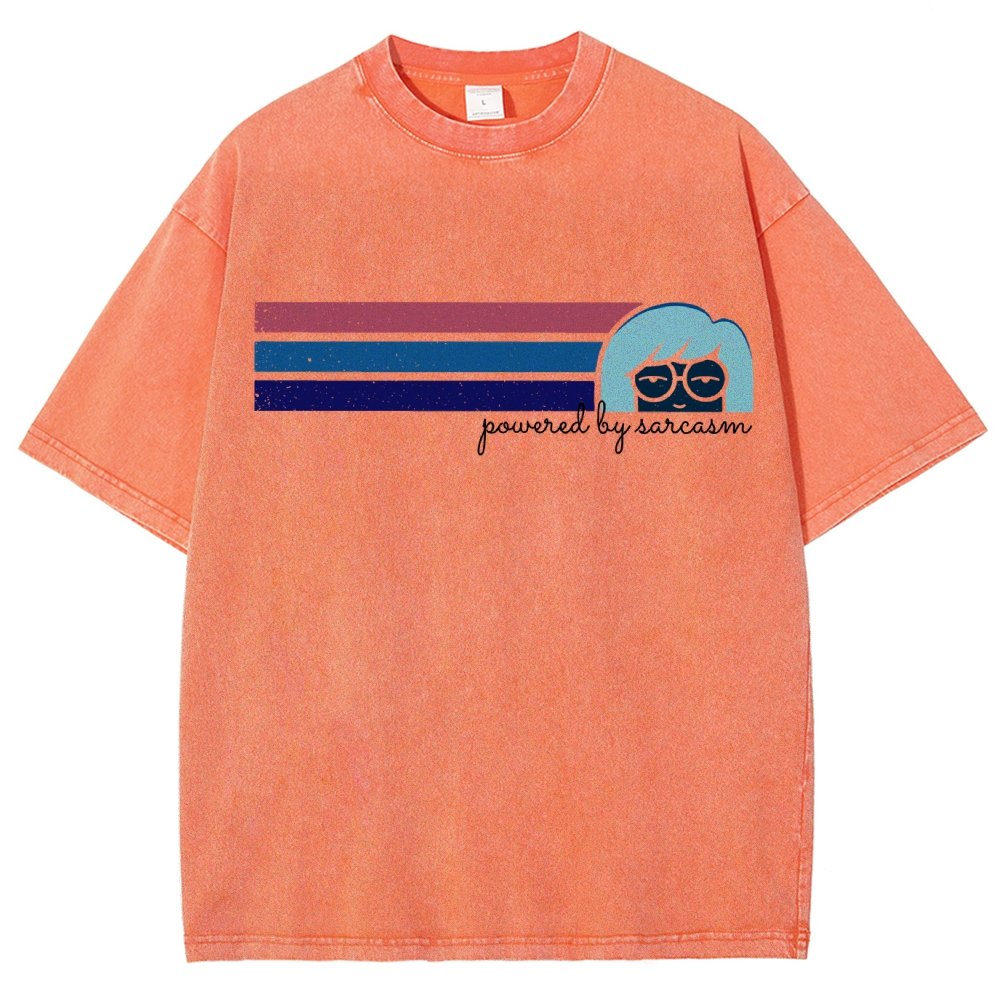 Power By Sarcasm Vintage Distressed T-shirt